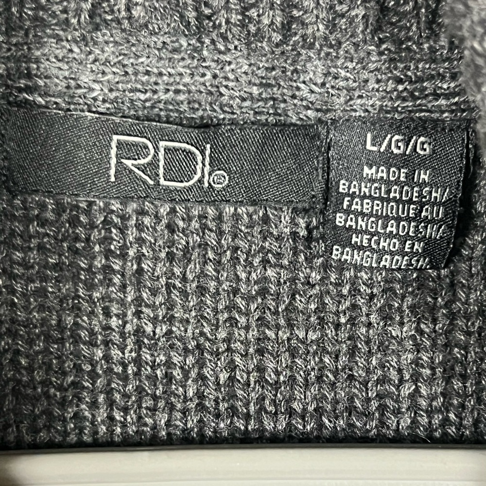 RD Style Charcoal Gray Knit Sleeveless Cardigan Vest Longline Pockets Boho Layer - Picture 5 of 7